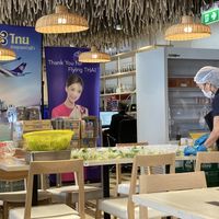 Staff preparing in flight meals for Thai Airways  at HKT - Thai Catering in Phuket