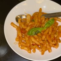 Pasta with red sauce and basil (soooo good)  at Positano - JW Marriott Marquis Hotel in Dubai