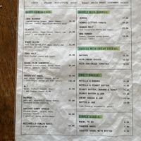 Menu 1  at Bagelmama in Krakow