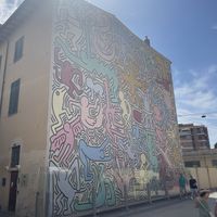 Big Art across the alley!  at ArtBurger in Pisa