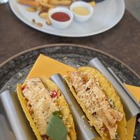 tacos and burger at ArtBurger in Pisa