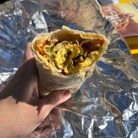 Vegan breakfast burrito  at Mike & Patty's in Somerville