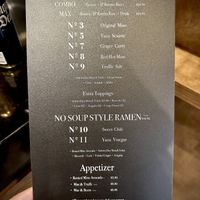 Menu  at REDWHITE BONELESS RAMEN - Studio City in Studio City