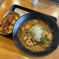 Miso ramen + truffle mac  at REDWHITE BONELESS RAMEN - Studio City in Studio City