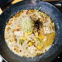 Yuzu ramen (with gf rice noodles) #Veganuary at REDWHITE BONELESS RAMEN - Studio City in Studio City