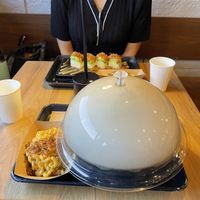 That’s a clear glass lid filled with smoke which drops the most subtle hint of smokiness to the ramen. This is ramen perfection!  at REDWHITE BONELESS RAMEN - Studio City in Studio City