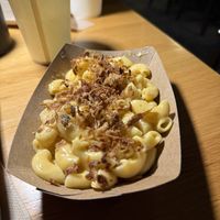 Mac and chz (it was fine)  at REDWHITE BONELESS RAMEN - Studio City in Studio City