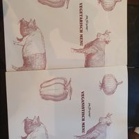 Aparte menukaarten at Restaurant De Smoezer in Apeldoorn