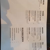 Vegan menu at Restaurant De Smoezer in Apeldoorn