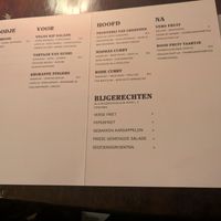 vegan menu at Restaurant De Smoezer in Apeldoorn