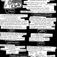 English menu, July 2021 at B13 Bar in Madrid