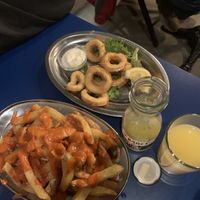 Batatas bravas and ’calamares'😍😍😍  at B13 Bar in Madrid