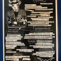 Spanish menu  at B13 Bar in Madrid