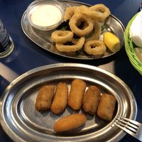 Vegan croquetas & vegan calamares 😲  at B13 Bar in Madrid