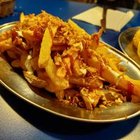 Salchipapas at B13 Bar in Madrid