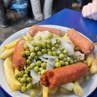 Salsichas al vino  at B13 Bar in Madrid