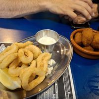 Calamares muy buenos, las croquetas de lujo at B13 Bar in Madrid