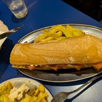 Bocadillo con jamón at B13 Bar in Madrid