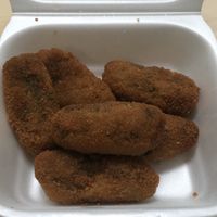 Croquetas de ajo y setas at B13 Bar in Madrid