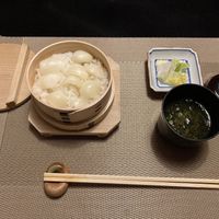 Rice with lilies and miso soup  at Tōfuya Ukai Saginuma in Kawasaki