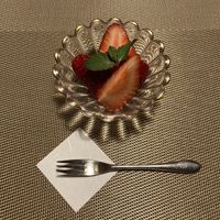 Dessert - strawberries   at Tōfuya Ukai Saginuma in Kawasaki