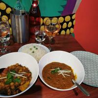 Chickpea massala & dhaal makhani at Bollywood Grill in North Haven