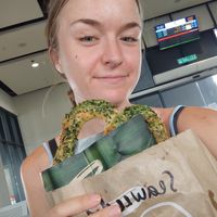 Seaweed pretzel at Auntie Anne's in Penang