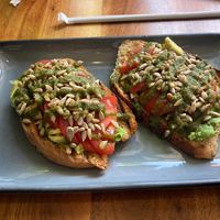 Vegan avocado toast  at Ponsonby Road Cafe in Los Angeles