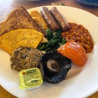 vegan breakfast at Blair Drummond Smiddy Farm Shop in Stirling