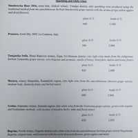 Menu 7 at Prana in Belgrade