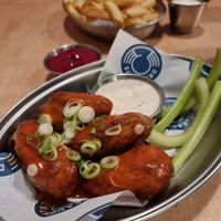Vegan buffalo wings. at Draughts in South East London