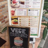 menu outside at Acai Cafe - Island Veggie in Tokyo