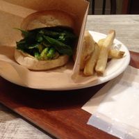 veggie burger at Acai Cafe - Island Veggie in Tokyo