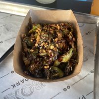 Crosby brussels and mushrooms  at Boxi Park in Orlando