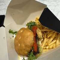 Portobello burger   at Unity La in Los Angeles