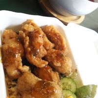 Wafu soy chicken and rice at Olu Olu Cafe in Tokyo