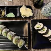 Sushi vegan was great—served with jalapeños!  at Volcano in El Centro