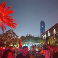 Outdoor seating  (no dress code in this part) at Bushido in Manama