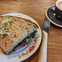 Grilled veggies & Hummus sandwich at Café Alma in Freiburg