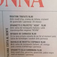 Heura meatballs spaghetti at Nonna Paquita Ristorante - Pizzeria in Palamos