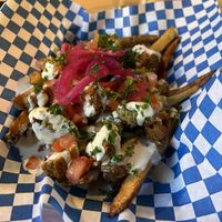 Loaded falafel fries!! With tahini   at The Fix in Reno