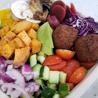 Custom salad at Brooklyn Bagel in Brooklyn