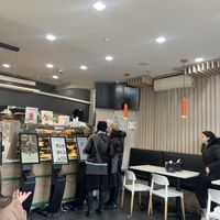 Inside seating available  at Brooklyn Bagel in Brooklyn