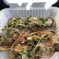Mushroom toast  at RawASF in San Jose