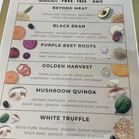 burger patty options  at RawASF in San Jose