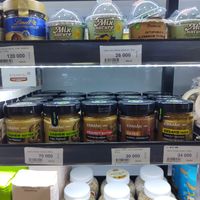 Cashew butter, peanut butter, date marmalade, sesame paste at Bob's Red Mill in Tashkent