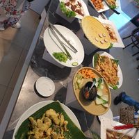 Many variations of deep fried vegetables, marinated vegan meat! at Nhà Tấm - Quán ăn Chay Đà Lạt in Da Lat