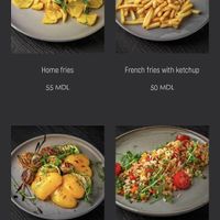 Usual side dishes   at The Penthouse Cafe in Chisinau