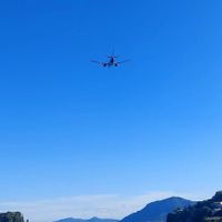 Loved watching the planes come in. This was from down in the bay but the view from the cafe is great at Cafe Kanoni in Corfu