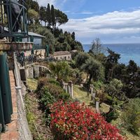 Stunning views on the terrace at Cafe Kanoni in Corfu